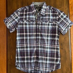 Men’s S/S 7 Diamonds Button Up. Size M